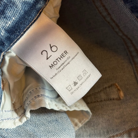 Rare MOTHER Denim STUNNER ANKLE STEP FRAY High Rise Jeans HELTER SKELTER 26 $258 - Picture 12 of 16